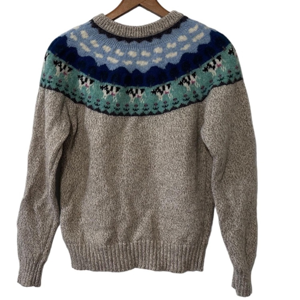 Vintage Eddie Bauer wool cow print sweater - Picture 6 of 7